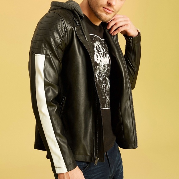 G by GUESS Calabasas Faux-Leather Moto Jacket SZ M - Picture 3 of 11